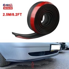 Universal 2.5M Car Front Bumper Lip Splitter Spoiler Rubber Skirt Protector Trim picture