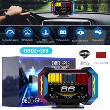 OBD2+GPS HUD Gauge Car Digital Head Up Display Speedometer Turbo RPM Alarm Temp picture