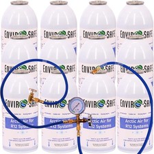 ENVIRO-SAFE Arctic Air for R12 Systems, (12 Cans) 4oz. with Single Manifold Set picture