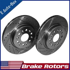 2x Rear Drilled Brake Rotors for Chevy Traverse 18-23 GMC Acadia Buick Cadillac picture