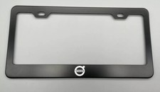 Laser Engraved Volvo logo Black  License Plate Frame Stainless Steel fit  picture