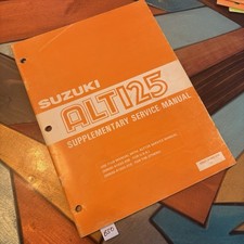 1984-85 SUZUKI ALT125  SUPPLEMENT SERVICE MANUAL 99501-41045-01E/99501-41100-01E picture