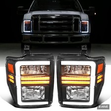 - Fits 2008-2010 Ford F250 F350 F450 F550 Super Duty Headlights LED Sequential picture