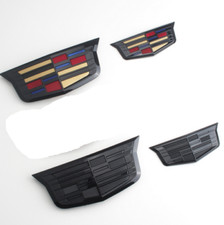 preown new 2X Front Grille Rear Trunk Emblems Badges Fit Cadilla CT6 XT5 ATS XTS picture