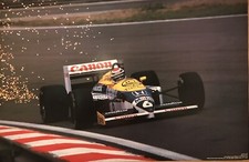 1986 Nelson Piquet & Williams FWll Honda V-6t Very Hard to Find Car Poster WOW picture