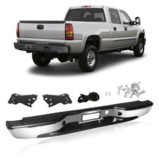 For 99-07 Chevy Silverado GMC Sierra 1500 2500 Chrome Complete Rear Step Bumper picture
