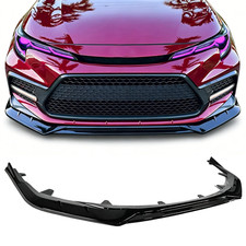For 2020-2026 Toyota Corolla Sedan SE SXE Gloss Black Front Bumper Lip Splitter picture