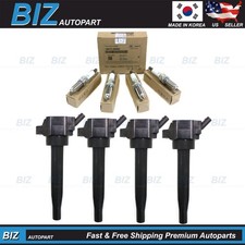 Genuine 4x Spark Plugs & OE Ignition Coils for 20-26 Hyundai Kia 1.6 18875-08085 picture