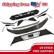 W/O Camera Hole Front Upper & Lower Grille Trim Set For 24-2025 Hyundai Elantra picture