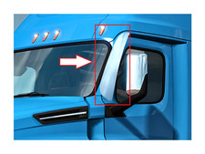 2018+ Freightliner Cascadia Window Visor Air/Water deflector SS pair set picture