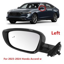 Driver Left w/ Power/Blind Spot Side Door Mirror For 2023-2024 Honda Accord picture