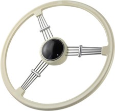 400mm Vintage Iron 3 Spoke Banjo Vintage Classic Steering Wheel For Porsche 356 picture