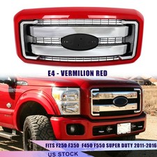 Vermilion Red Frame Grill Assembly For 2011-2016 F250/F350/F450/F550 Super Duty picture