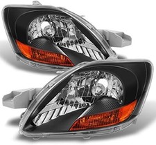 For 2007-2011 Toyota Yaris Sedan Assembly Headlights Black Headlamps Left+Right picture