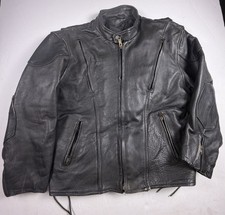 Heavy Duty Genuine Leather Motorcycle/Biker Jacket. Size 42/L picture