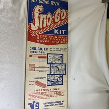 Vintage 1950’s Sno-Go Winter Automotive Snow Accessory Kit Grip Tred Brush NOS picture