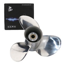 Propeller 9.25 x 10 For Mercury Tohatsu Nissan Outboard 9.9-20HP Stainless Steel picture