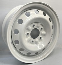 14 inch 5 Lug Steel Wheel Rim Fits Offset Tow Car Dolly 14545M WHITE picture