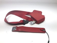 1986 - 94 Chevy C4 Corvette Left Driver's Seat Belt Retractor & Buckle OEM Red picture