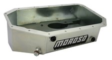 Moroso 20915 Oil Pan - Road Race - Fabricated Steel- Clear Zinc Finish - Baffled picture