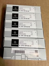 New Genuine OEM Mercedes  A2701590600  - Set of 6 Spark Plugs ** SHIPS FREE picture