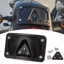 Curved Laydown License Plate Mount Bracket For Harley Dyna Softail Sportster picture