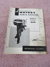 Johnson antique outboard motor ORIGINAL factory part list 1957 18hp FD-11 + FDL picture