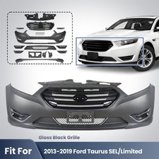 Front Bumper Cover Black Grille Assembly For 2013-2019 Ford Taurus SEL Limited picture