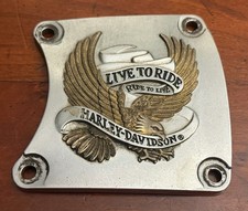 Vintage Harley Davidson Live to Ride Ride to Live Cam Cover Inspection 4 Hole picture