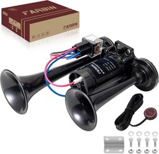 FARBIN Black Air Horn for Truck Train 12V Integrated + Button,  picture