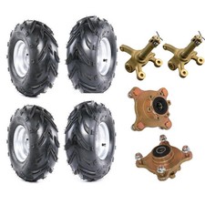 4pc 16x8-7 Wheel Tire Rim + 4 Stud Knuckle Axle Hub 7