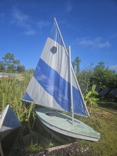 Vintage Sunfish Sailboat Project With Trailer  Delivery Available picture