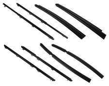 New 8-PC Window Sweep Beltline Molding F&R Kit / For 1984-96 4-Door XJ Cherokee picture