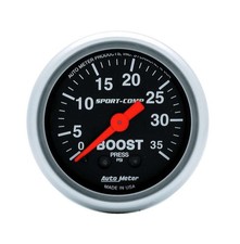 AUTOMETER 2-1/16in Sport Comp 0-35 Boost Gauge- 3304 picture