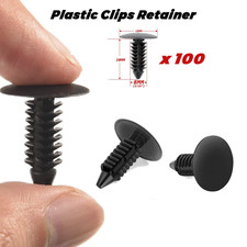 100X 8mm Bumper Clips Retainer Car Plastic Rivets Fastener Push Pin picture