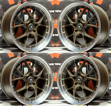 19x8.5 +35 5x114.3 MFlow MFL1 Wheels Matte Bronze Machined Lip 19