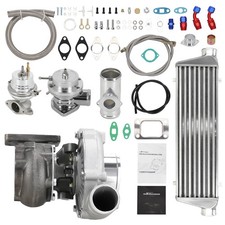 Upgrade Universal T3/T4 T04E Turbocharger Intercooler Turbo Starter Kit 350HP picture