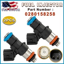 2x Fuel Injectors 2521068 0280158258 For Polaris Ranger Crew XP 900 EFI RZR 570 picture