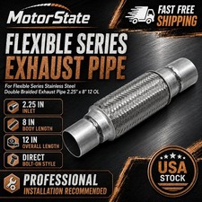 For Flexible Series Stainless Steel Double Braided Exhaust Pipe 2.25