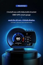 Car OBD2 GPS Smart HUD Gauge Digital Speedometer RPM Water Temperature Monitor picture