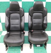 ⚠️WORN⚠️ 12' C6 Vette Black Leather Heat Memory Dual Power Bucket Seats Pair WTY picture