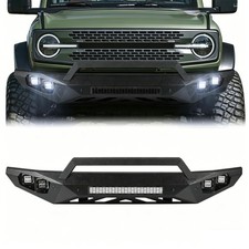 Off Road Front Bumper Fit for Ford Bronco 2021-2025 W/4 Lights W/Sensor Holes picture