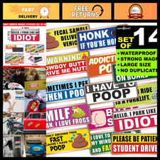14 Pack Funny Magnetic Bumper Stickers for Cars & Trucks - Humorous Car Decor picture