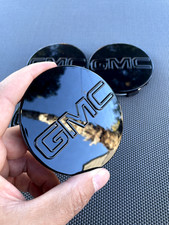 4 X GMC Glossy Black Center Caps 83MM(3 1/4