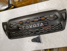 Front Mesh Grille For 2005-2011 Tacoma Bumper Grill Black W/4 LEDs/letters picture