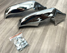 1963 Chevrolet Impala Bel Air Biscayne Rear Bumper Guards PAIR w/ Brackets picture