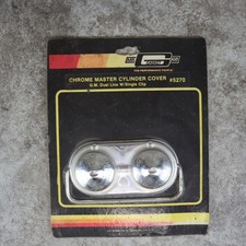 Mr Gasket 5270 Chrome Master Cylinder Cover GM Dual Line Single Clip Vintage picture