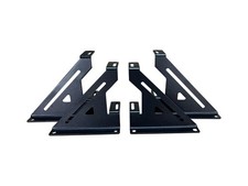 Droppin Hz 2 Amp Amplifier Rack, Laser Cut Steel, Black Powder Coated, Stacking picture