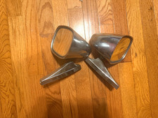 VINTAGE SIDE FRON FENDER VIEW WING MIRROWS SQUARE PAIR picture