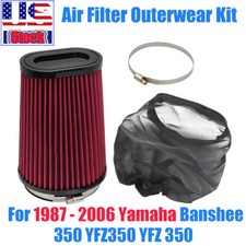 For Yamaha Banshee Pro Flow Air Filter Outerwear Kit Fit Stock Airbox picture